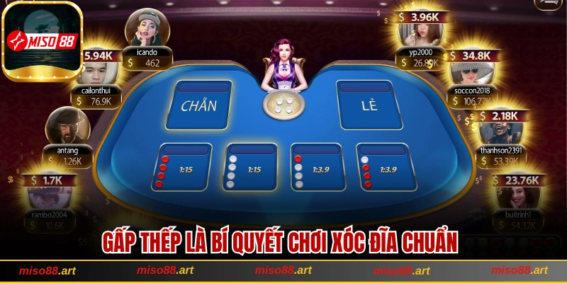 4 Bí Quyết Chơi Xóc Đĩa Đổi Thưởng Tại Miso88 Cho Tân Binh 2 Gấp thếp là bí quyết chơi xóc đĩa đổi thưởng tại Miso88 chuẩn