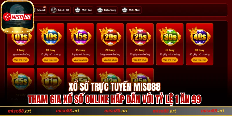 Thương Hiệu Miso88 Đẳng Cấp Số 1 Chinh Phục Chiến Thắng 27 Tham gia xổ số online hấp dẫn với tỷ lệ 1 ăn 99